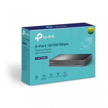 TP-LINK TL-SF1008LP switch No administrado Fast Ethernet (10 100) Negro - PoE