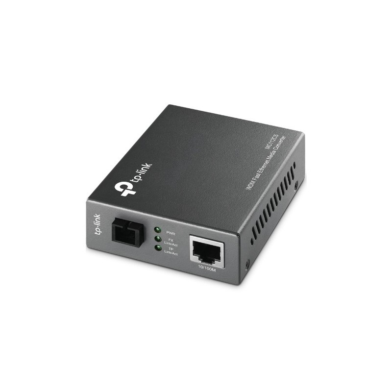 (Reacondicionado) TP-LINK MC112CS - Conversor de soportes de fibra - 10Base-T, 100Base-FX, 100Base-T