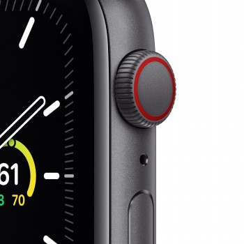 Apple Watch SE 44MM Aluminio Gris con correa color Negro - 4G MYF02TY A