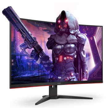 AOC Gaming CQ32G2SE BK - 31.5" 2K Ultra HD - LED - Negro, Rojo