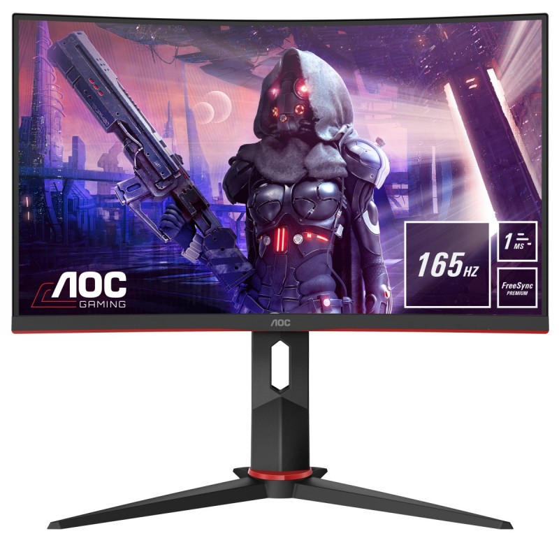 AOC Gaming C24G2U BK - 23.6" Full HD - LED - Negro, Rojo