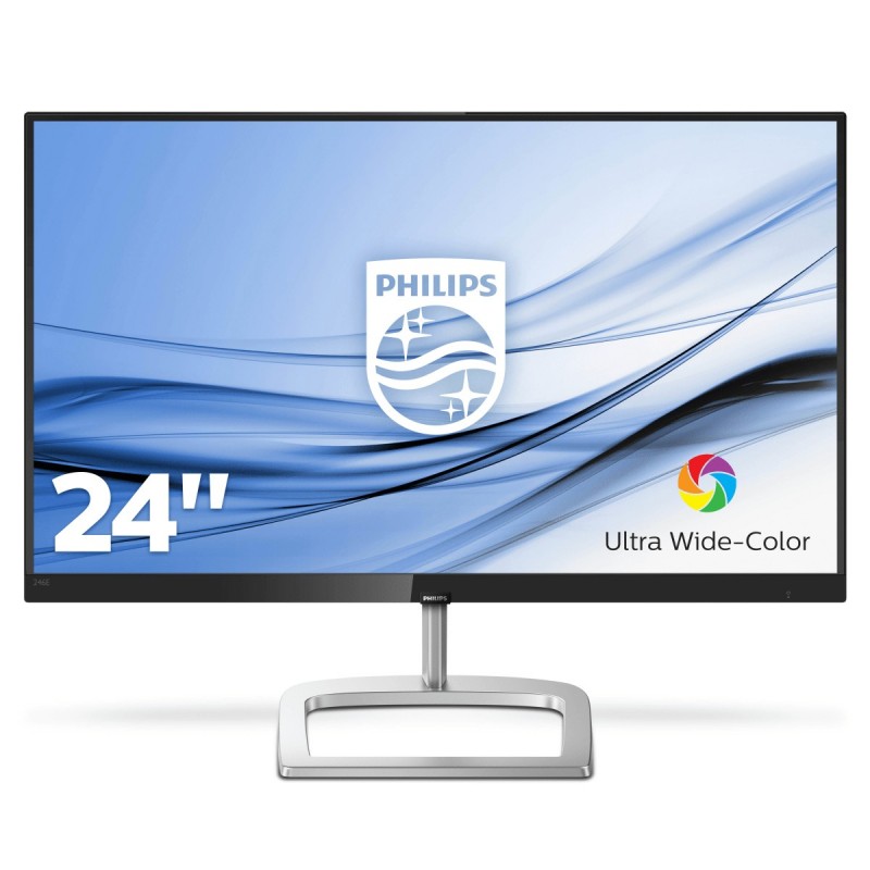 Philips E Line Monitor LCD con Ultra Wide-Color 246E9QDSB 00 - 23.8" Full HD - LED - Negro, Plata