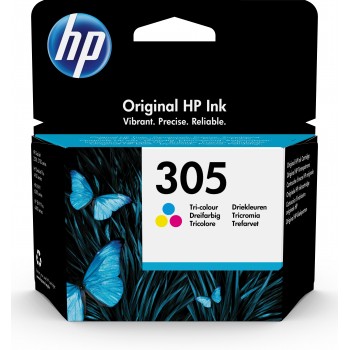 HP 305 Original Cian, Magenta, Amarillo Para HP DeskJet 1200, 2300, 2700, 2730, 2755, 4100, 4134, 41 3YM60AE302