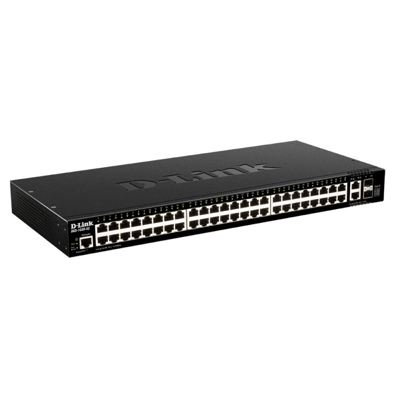 D-Link DGS-1520-52 switch Gestionado L3 10G Ethernet (100 1000 10000) 1U Negro