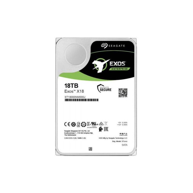 Seagate Exos X18 Enterprise 18TB 3.5" SATA III ST18000NM000J