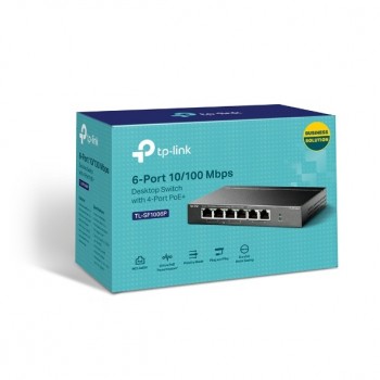 TP-LINK TL-SF1006P switch Fast Ethernet (10 100) Energía sobre Ethernet (PoE) Negro