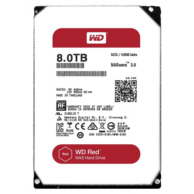 WD Red 8TB SATA III 3.5 5400 RPM WD80EFZX