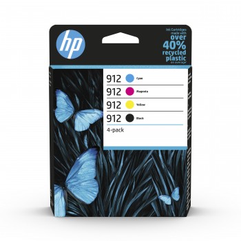 HP 912 Original Negro, Cian, Magenta, Amarillo Para OfficeJet 8015, 8018, 8022 OfficeJet Pro 8020,  6ZC74AE
