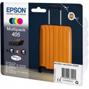 Epson 405 Original Negro, Cian, Magenta, Amarillo Para WorkForce WF-7830, 7835, 7840, WorkForce Pro  C13T05G64020