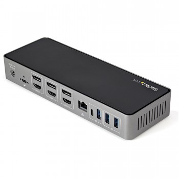 StarTech.com Dock USB-C y USB-A - Docking Station Híbrida Tres Monitores DisplayPort y HDMI 4K de 60 DK31C3HDPDUE