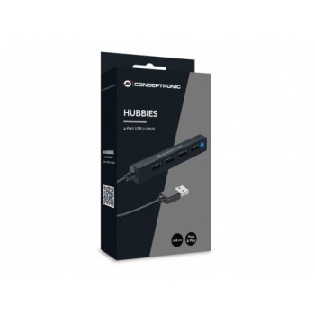 Conceptronic HUBBIES05B hub de interfaz USB 2.0 480 Mbit s Negro