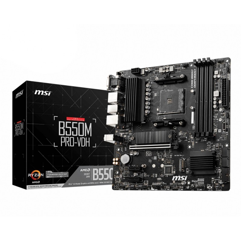 MSI B550M PRO-VDH - Socket AM4 - micro ATX - AMD B550 DSP0000000655