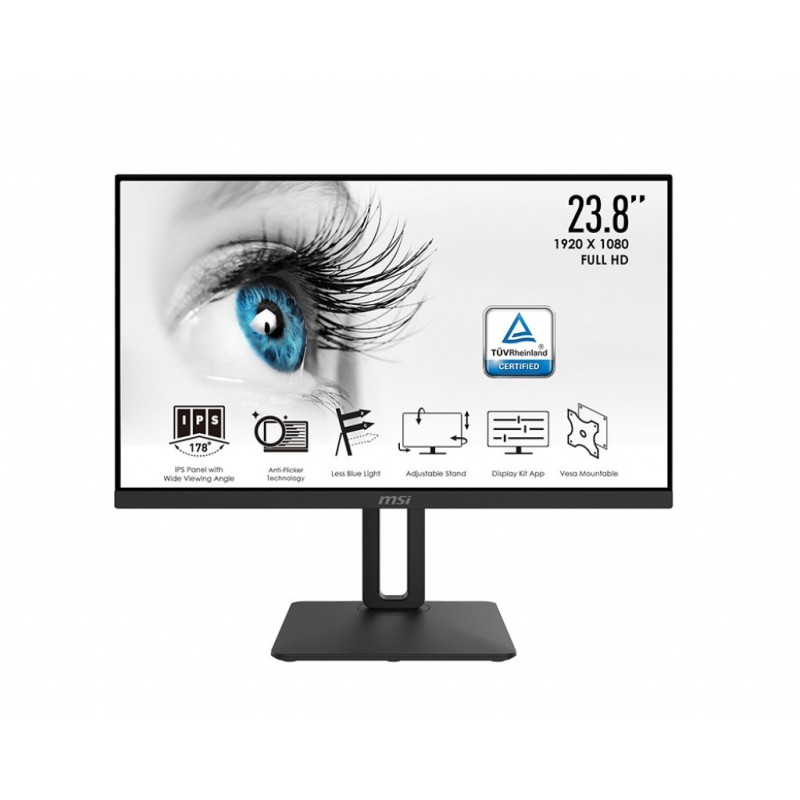 MSI Pro MP242P - 23.8" Full HD - LED - Negro - 60Hz 9S6-3PA1AT-012