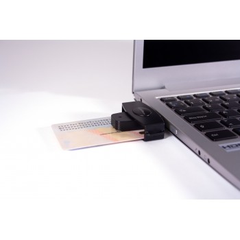 CoolBox CSI-680 lector de tarjeta inteligente Interior   exterior USB 2.0 Negro COO-CRU-SC02
