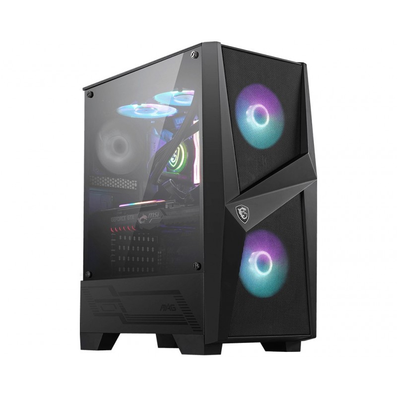 MSI MAG FORGE 100R Midi Tower Negro, Transparente DSP0000000631