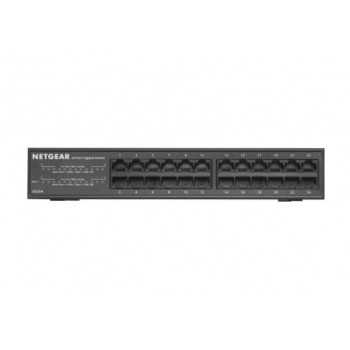 Netgear GS324 No administrado Gigabit Ethernet (10 100 1000) Energía sobre Ethernet (PoE) Negro GS324-200EUS