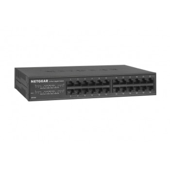 Netgear GS324 No administrado Gigabit Ethernet (10 100 1000) Energía sobre Ethernet (PoE) Negro GS324-200EUS