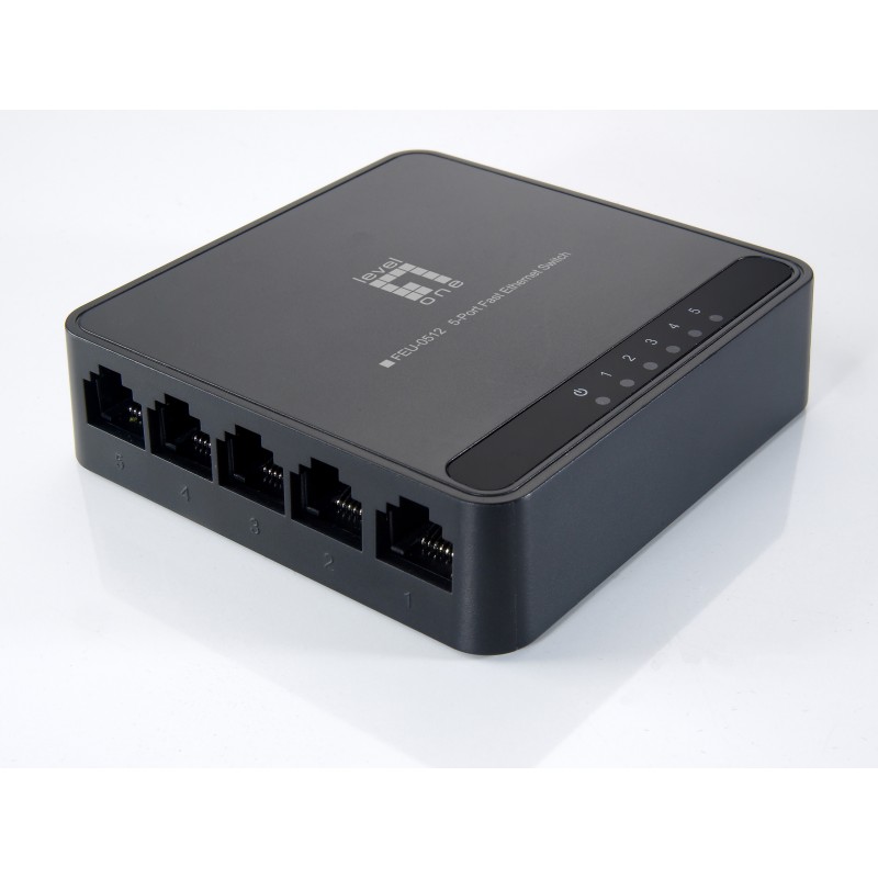 LevelOne FEU-0512 switch Fast Ethernet (10 100) Negro
