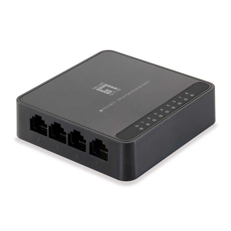 LevelOne FEU-0812 switch Fast Ethernet (10 100) Negro
