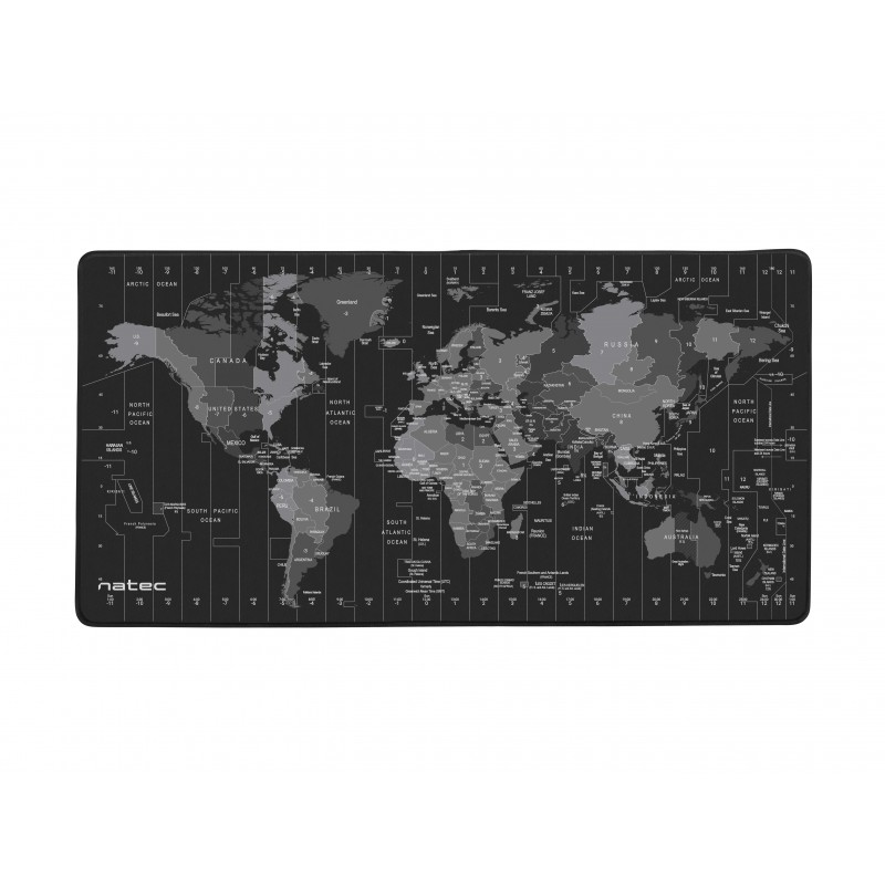 NATEC Time Zone Map Maxi Negro, Gris DSP0000000950