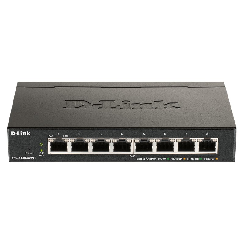 D-Link DGS-1100-08PV2 switch Gestionado L2 L3 Gigabit Ethernet (10 100 1000) Energía sobre Ethernet 