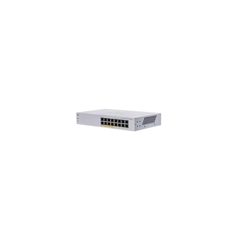 Cisco CBS110 No administrado L2 Gigabit Ethernet (10 100 1000) Energía sobre Ethernet (PoE) 1U Gris CBS110-16PP-EU