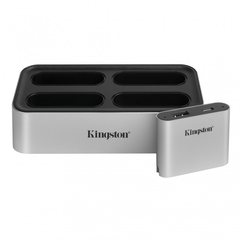 Kingston Technology Workflow Station Alámbrico USB 3.2 Gen 2 (3.1 Gen 2) Type-C Negro, Plata WFS-U