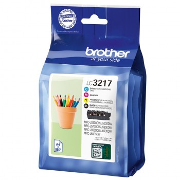 Brother LC-3217VAL Original Negro, Cian, Magenta, Amarillo Para MFC-J5330DW, MFC-J5335DW, MFC-J5730D LC3217VAL