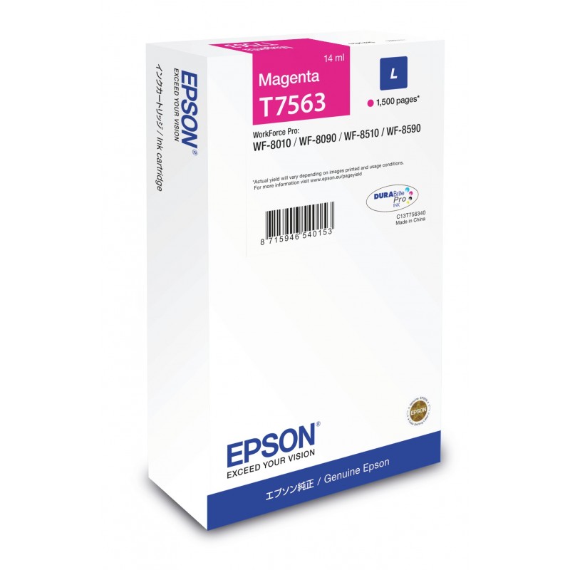 Epson Cartucho T7563 magenta L Original