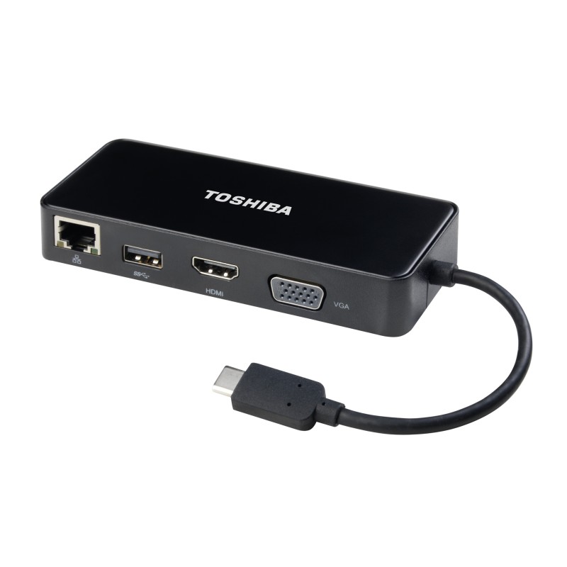 Dynabook PS0001UA1PRP hub de interfaz USB 2.0 Type-C Negro