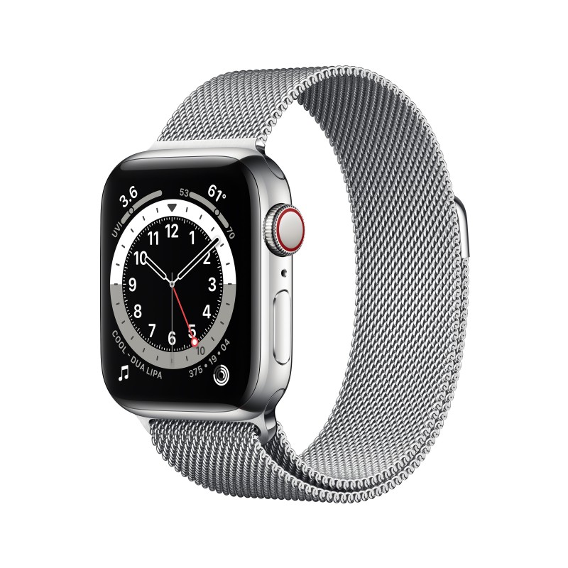 Apple Watch Series 6 40MM Acero inoxidable Plata con correa color Plata - 4G M06U3TY A