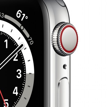 Apple Watch Series 6 40MM Acero inoxidable Plata con correa color Plata - 4G M06U3TY A