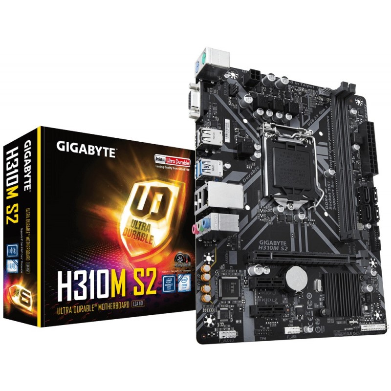 Gigabyte H310M S2 - LGA 1151 - micro ATX - Intel H310 Express GAH31MS2-00-G