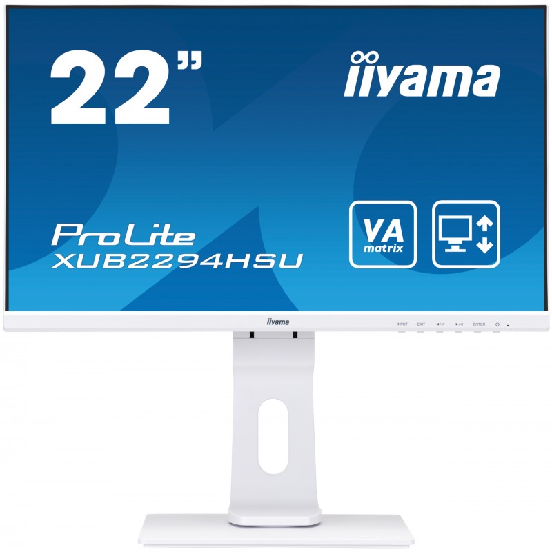 iiyama ProLite XUB2294HSU-W1 - 21.5" Full HD - LED - Negro, Blanco - 75Hz