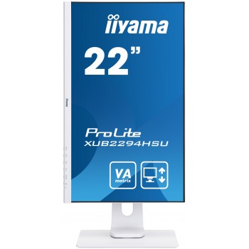 iiyama ProLite XUB2294HSU-W1 - 21.5" Full HD - LED - Negro, Blanco - 75Hz