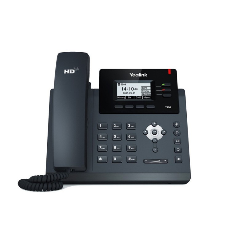 Yealink SIP-T40G teléfono IP Negro Terminal con conexión por cable 3 líneas LCD YEA_T40G