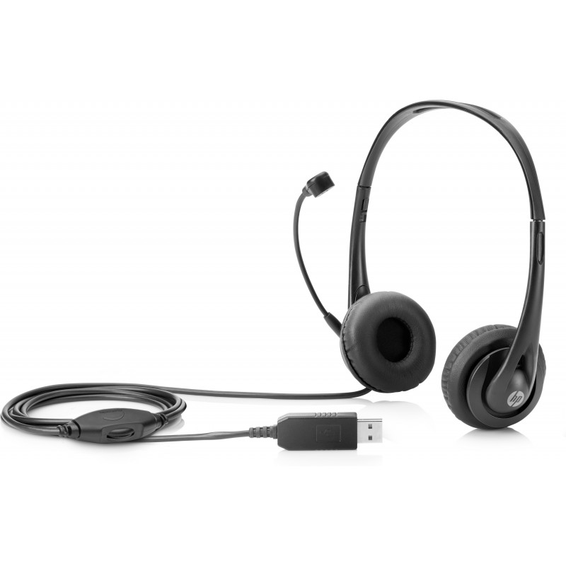 (Reacondicionado) HP Auriculares estéreo USB T1A67AA