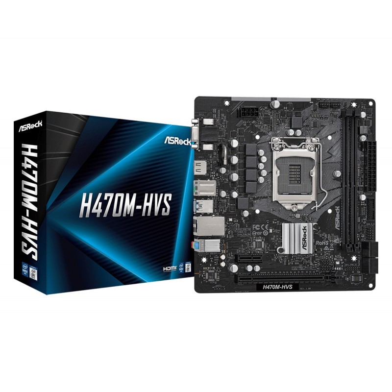Asrock H470M-HVS - LGA 1200 - micro ATX - Intel H470 90-MXBG60-A0UAYZ