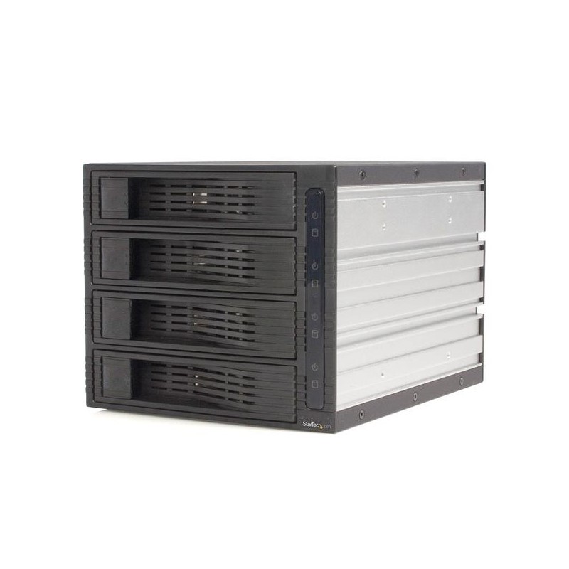 StarTech.com Rack Móvil Backplane 4 Discos Duros HDD SATA 3,5" Pulgadas sin Bandeja para 3 Bahías 5, HSB430SATBK