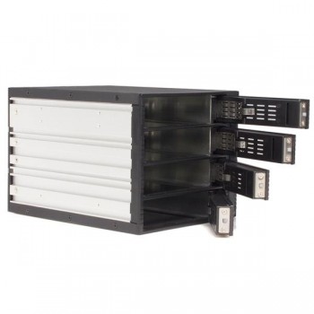 StarTech.com Rack Móvil Backplane 4 Discos Duros HDD SATA 3,5" Pulgadas sin Bandeja para 3 Bahías 5, HSB430SATBK