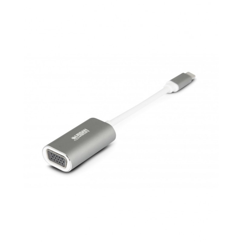 Urban Factory AUV01UF cable gender changer USB-C VGA Gris, Blanco