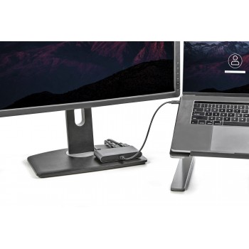 StarTech.com Mini Docking Station Thunderbolt 3 - Mini Replicador de Puertos TB3 para Dos Monitores  TB3DKM2DPL