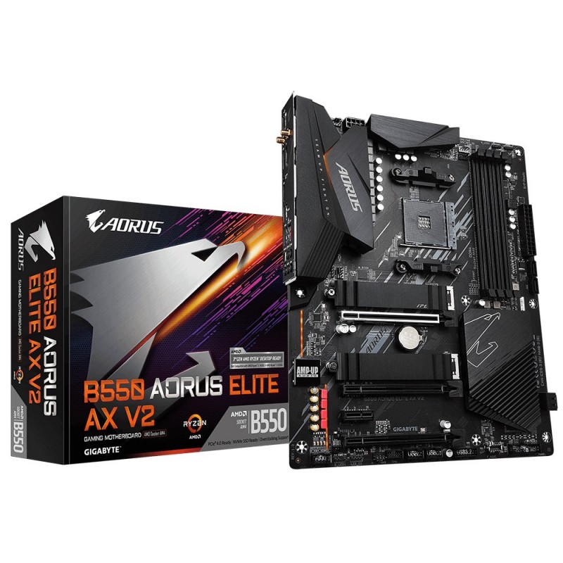 Gigabyte B550 AORUS ELITE AX V2 - Socket AM4 - ATX - AMD B550 GAB55AEW2-00-G