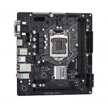 Asrock H470M-HDV Intel H470 LGA 1200 (Socket H5) micro ATX 90-MXBG50-A0UAYZ