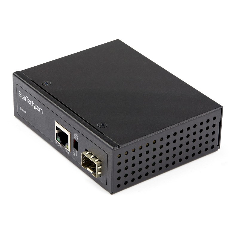 StarTech.com Conversor de Medios Ethernet Industrial PoE+ de Fibra a Ethernet de 60W - Convertidor S IMC1GSFP60W