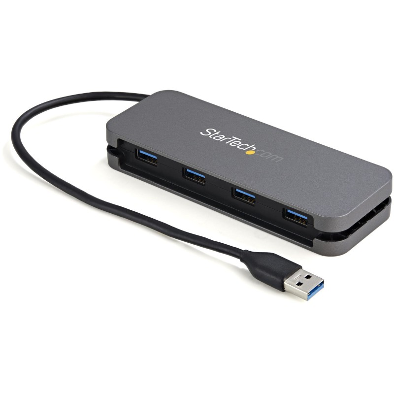 StarTech.com HB30AM4AB hub de interfaz USB 3.2 Gen 1 (3.1 Gen 1) Type-A 5000 Mbit s Negro, Gris