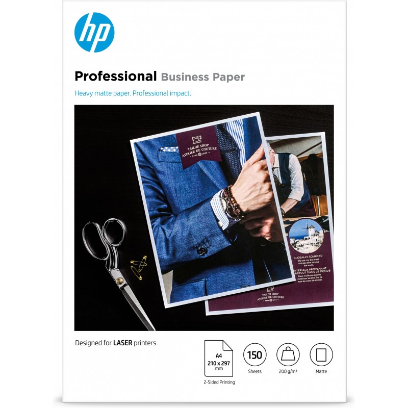 HP Professional Laser Matte FSC Paper 200 gsm-150 sht A4 210 x 297 mm papel para impresora de inyecc 7MV80A