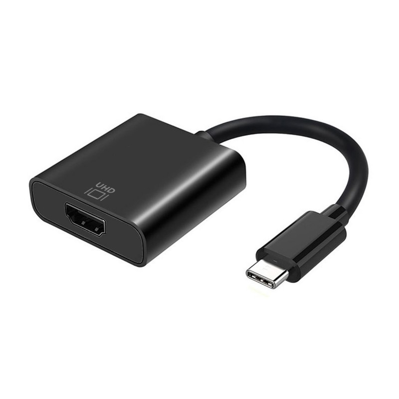 AISENS CONVERSOR USB-C A HDMI 4K@60HZ, USB-C M-HDMI H, NEGRO, 15CM A109-0344