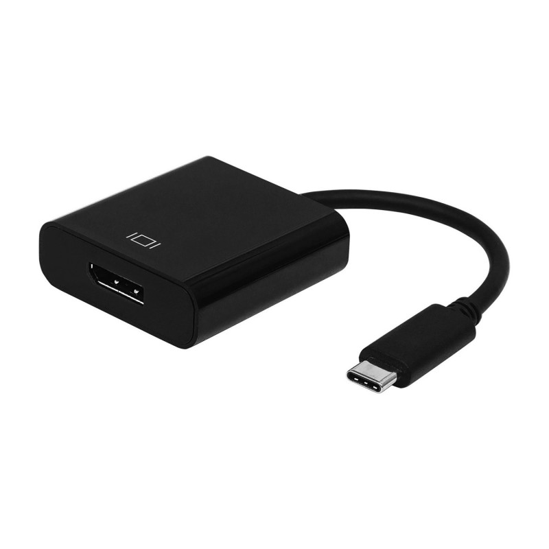 AISENS CONVERSOR USB-C A DISPLAYPORT 4K@60HZ, USB-C M-DP H, NEGRO, 15CM A109-0345