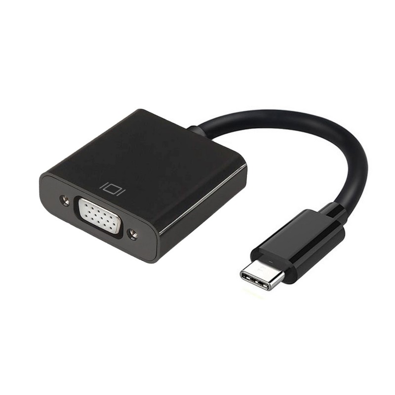 AISENS CONVERSOR USB-C A VGA, USB-C M-HDB15 H, NEGRO, 15CM A109-0347